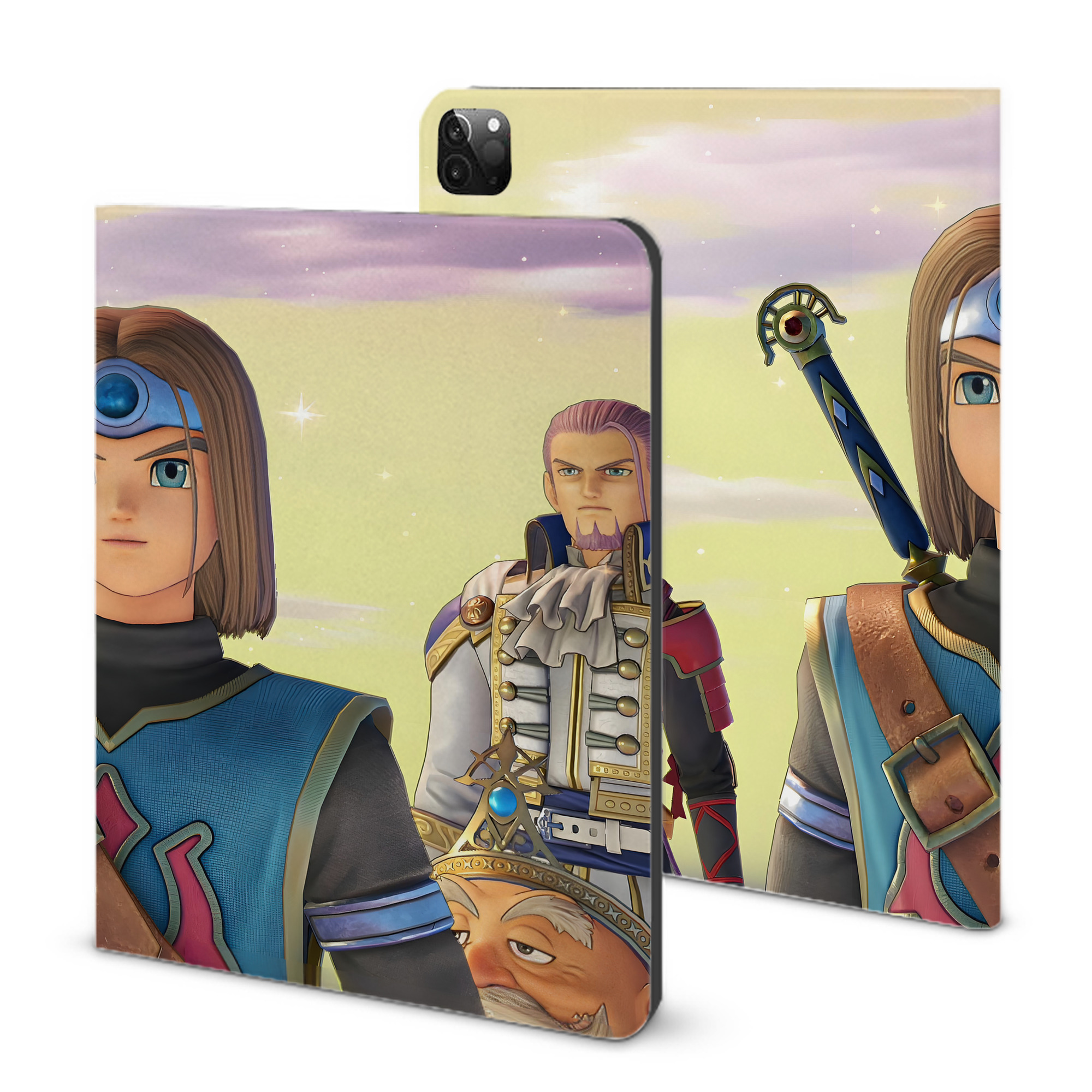（画像用） ドラゴンクエスト Doragon Kuesuto Dragon Quest IPadケース ペンホルダー付き ブックスタイルデザイン